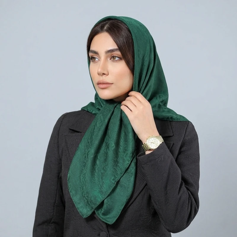 روسری زنانه مدل ژاکارد دو رو پانو H19
