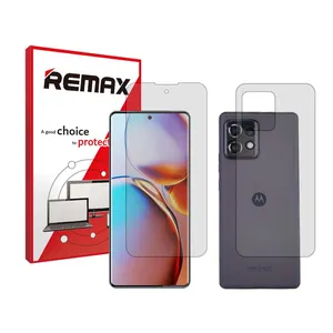 Remax HyGEL model transparent screen protector suitable for Motorola Moto X40 mobile phone along with the back of the phone