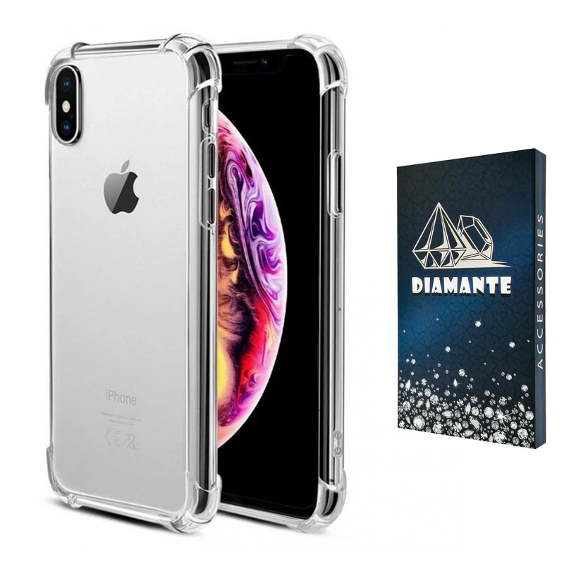  کاور دیامانته مدل shiny navy مناسب برای گوشی موبایل اپل iPhone X / Xs