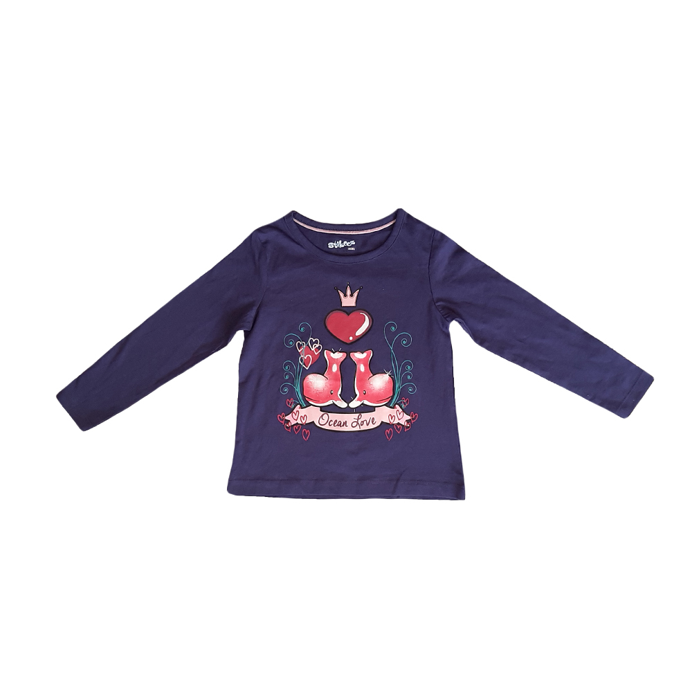 تی شرت آستین بلند دخترانه لوپیلو مدل Z-491