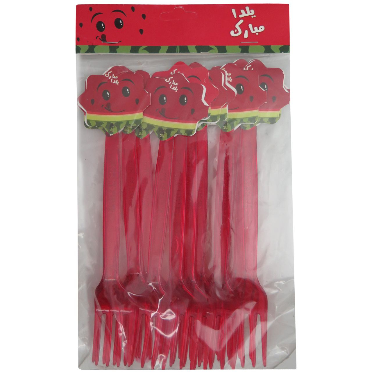 چنگال یکبار مصرف مدل یلدا بسته 12 عددی