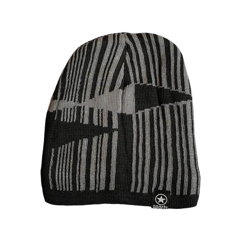 کلاه بافتنی مردانه مدل داخل خز رنگ مشکی