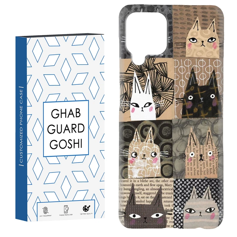 کاور قاب گارد گوشی طرح گربه کد Dimo-308 مناسب برای گوشی موبایل سامسونگ Galaxy A12 / M12