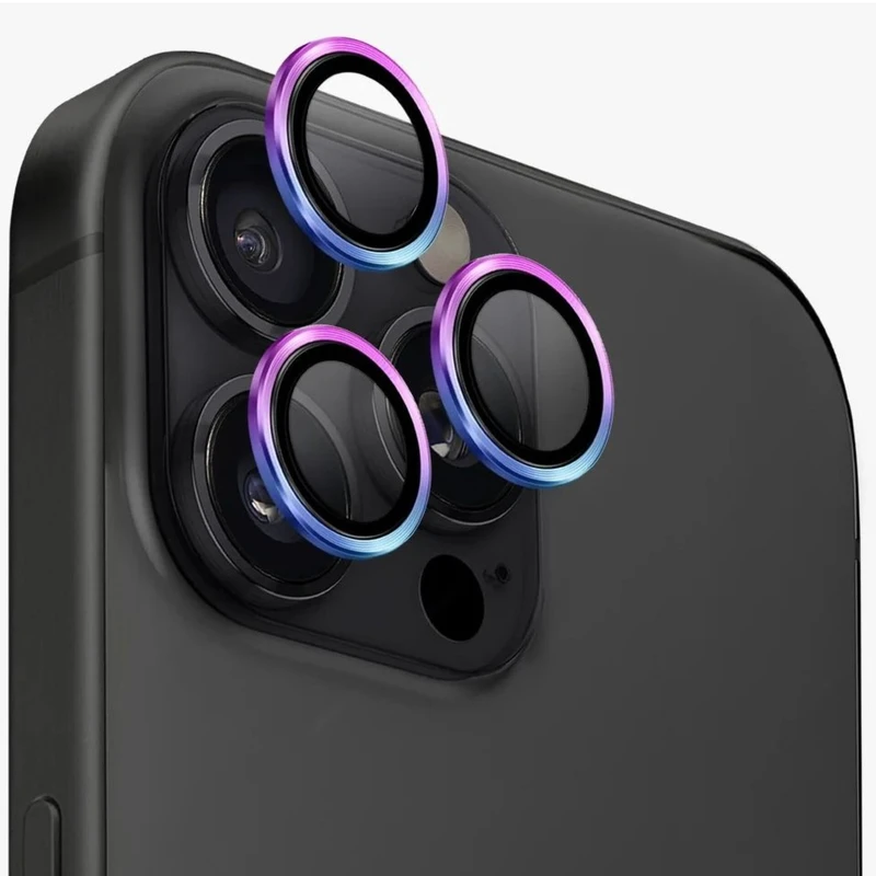 محافظ لنز دوربین شیشه‌ای مدل هولوگرامی کد 12 مناسب برای گوشی موبایل اپل Iphone13 pro max