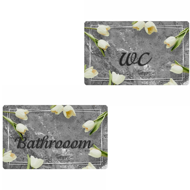 پادری مدل حمام رویه مخمل طرح ترک کد D.1920 مجموعه دو عددی