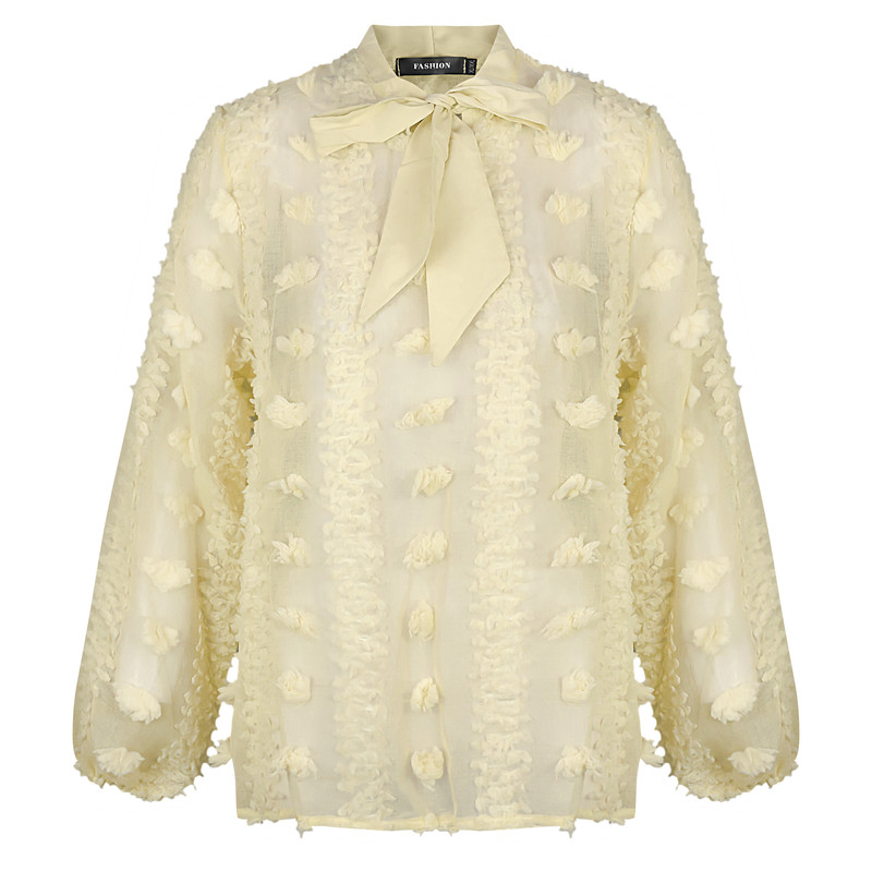 بلوز آستین بلند زنانه مدل توری مجلسی