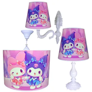 لوستر کودک مدل کرومی به همراه آباژور و دیوارکوب