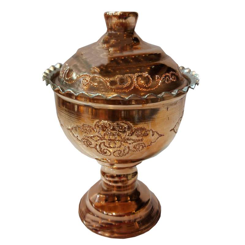 قندان مسی مدل طرح دار کد 1547