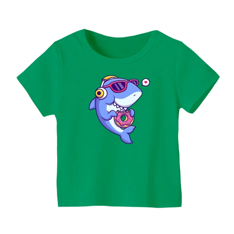 تی شرت آستین کوتاه بچگانه مدل کوسه کد ۳