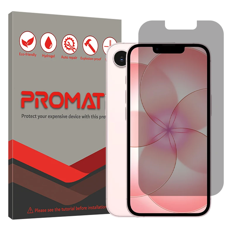 محافظ صفحه نمایش حریم شخصی پرومیت مدل هیدروژلی مناسب برای گوشی موبایل اپل iPhone 17e