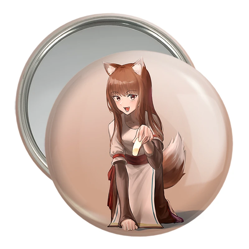 آینه جیبی خندالو مدل هولو انیمه ادویه و گرگ کد 36144