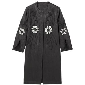 مانتو مجلسی زنانه مدل کارشده طرح گل