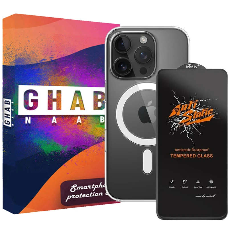 کاور قاب ناب مدل MagSafe مناسب برای گوشی موبایل اپل Iphone 14 Pro Max به همراه محافظ صفحه نمایش