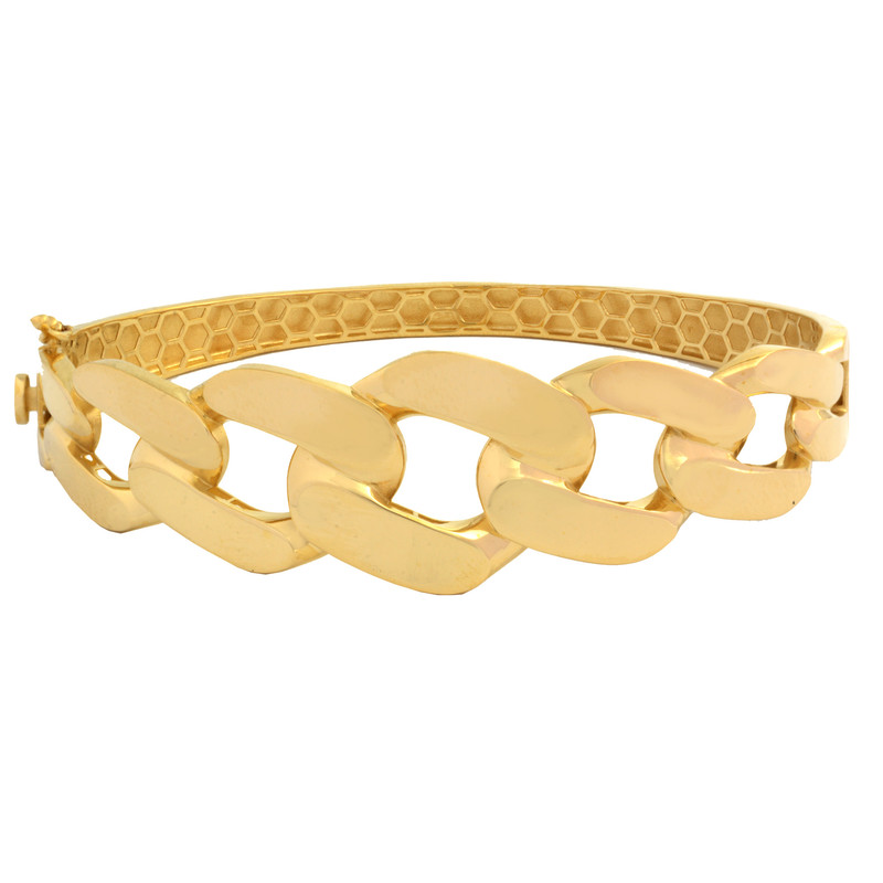 دستبند النگویی طلا 18 عیار زنانه طلای مستجابی مدل T108 کد 531462 سایز 2