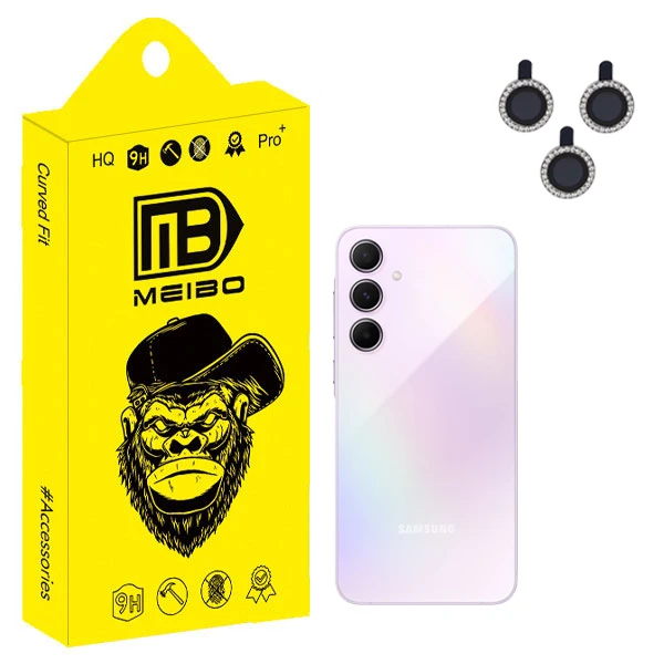 محافظ لنز دوربین نگین دار میبو مدل Jewel Royal مناسب برای گوشی موبایل سامسونگ galaxy A55 5G