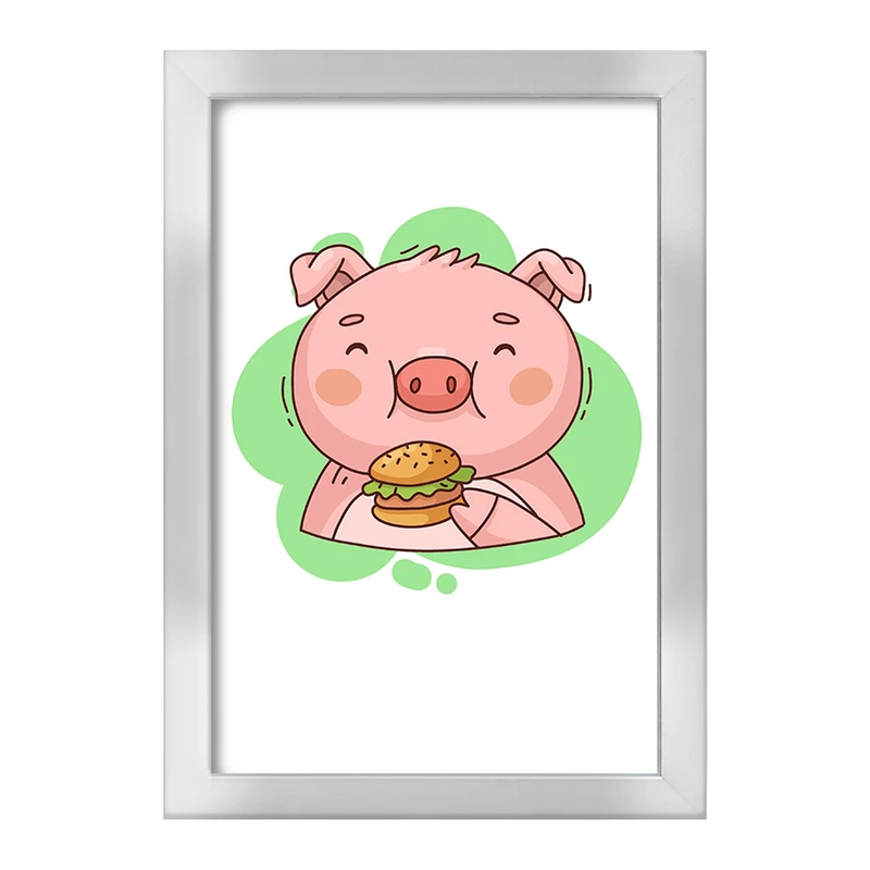 تابلو خندالو طرح خوک حیوانات بامزه کد 37170