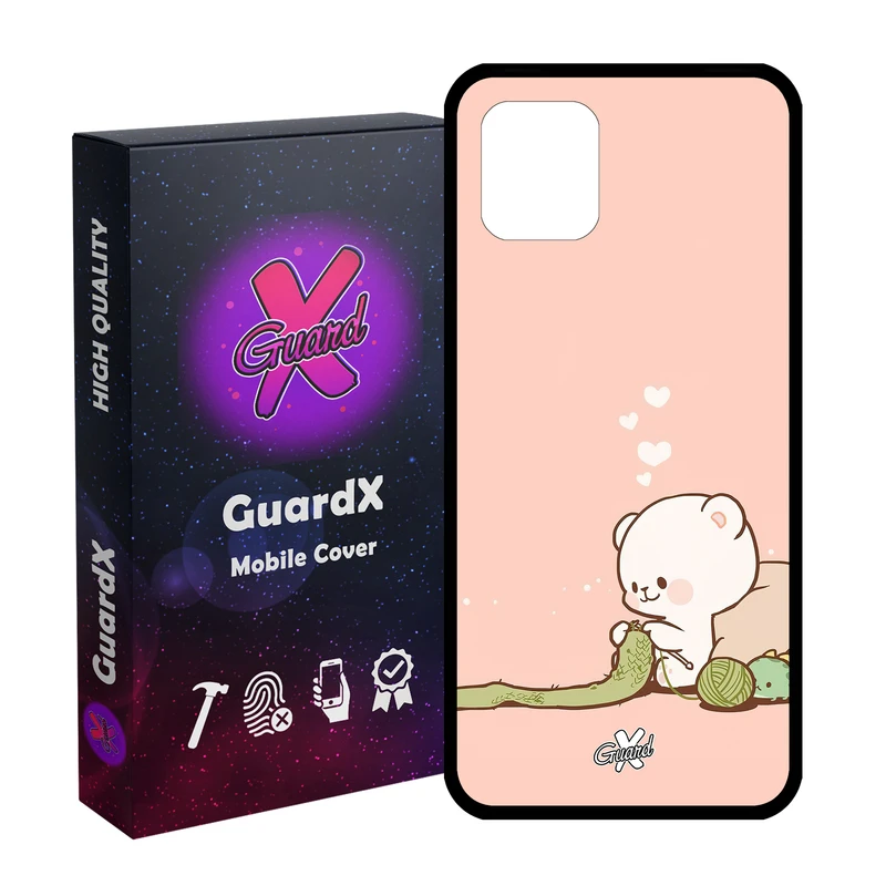 کاور گارد ایکس طرح خرس 2 مدل Glass10489 مناسب برای گوشی موبایل سامسونگ Galaxy Note 10 Lite / A81