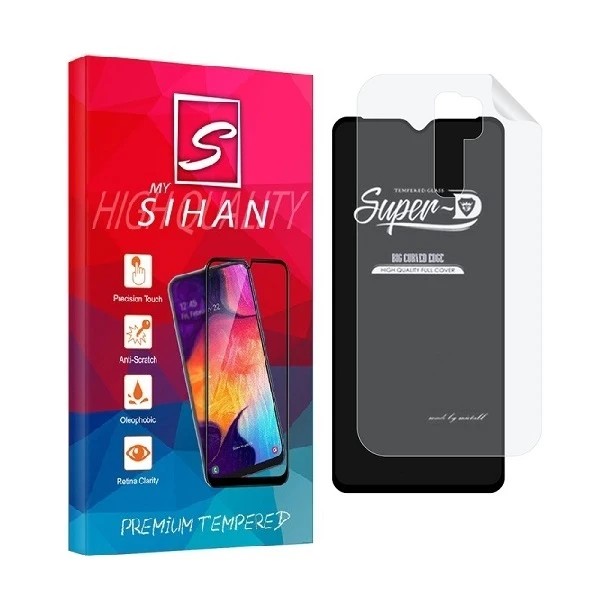محافظ صفحه نمایش مای سیحان مدل 2SN-Glass مناسب برای گوشی موبایل شیائومی Redmi Note 8 Pro به همراه محافظ پشت گوشی