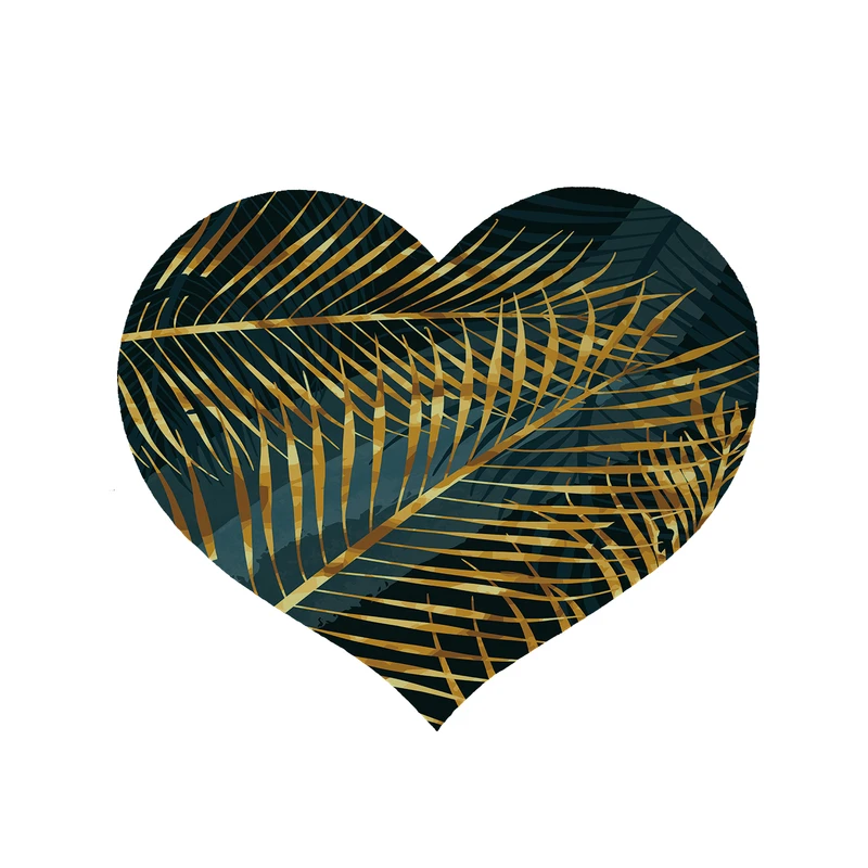 پادری مدل قلب طرح برگ کد 8960 سایز 90x90 سانتی متر 