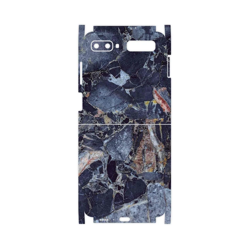 برچسب پوششی ماهوت مدل Broken black marble-FullSkin مناسب برای گوشی موبایل سامسونگ Galaxy Z Flip