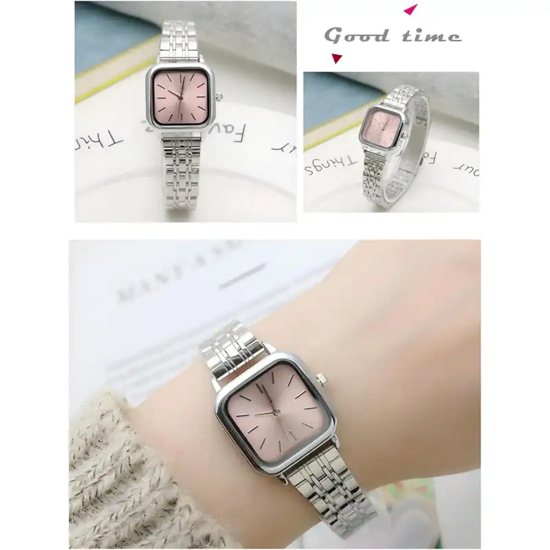 ساعت مچی عقربه ای زنانه مدل کلاسیک مینیمال بند استیل کد ۳