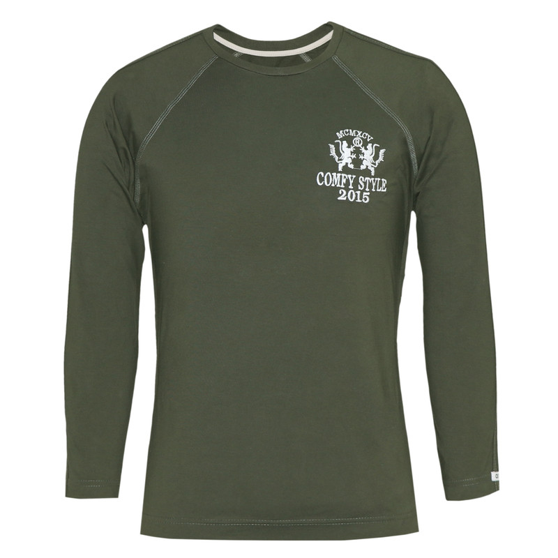 تی شرت آستین بلند مردانه آریان نخ باف مدل 1858