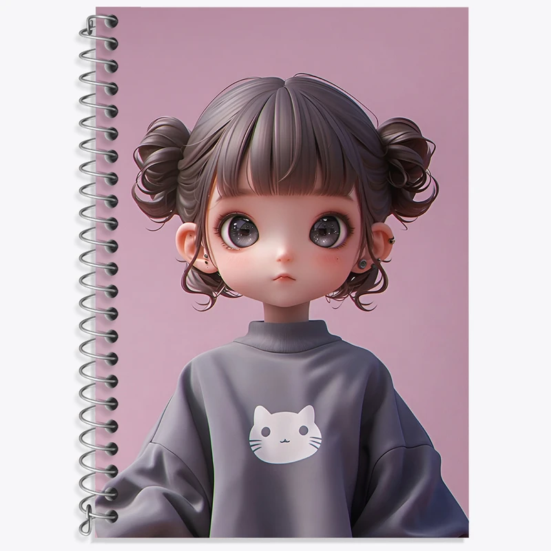 دفتر لغت 50 برگ خندالو طرح دخترانه کیوت کد N5047