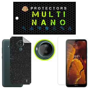 محافظ صفحه نمایش مولتی نانو مدل X-SLFG مناسب برای گوشی موبایل نوکیا C30 به همراه برچسب پوششی و محافظ لنز دوربین