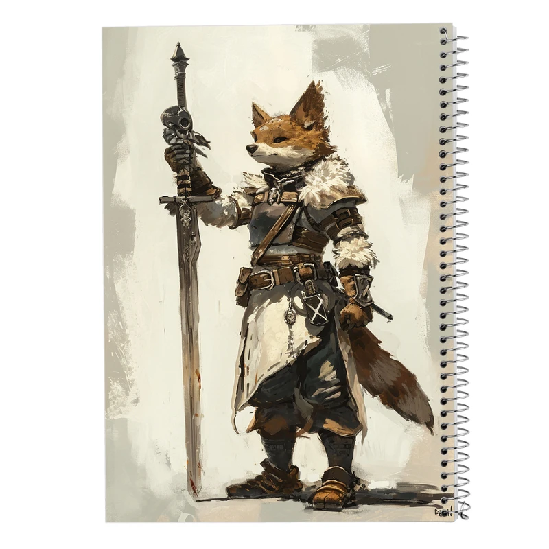 دفتر ژورنال نویسی 50 برگ مدوپد مدل نقطه ای طرح حیوانات جنگجو کد DF14938