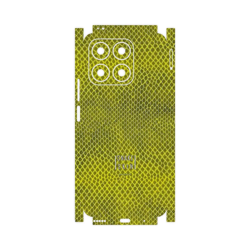 برچسب پوششی ماهوت مدل Yellow Snake Skin-FullSkin مناسب برای گوشی موبایل آنر X8a