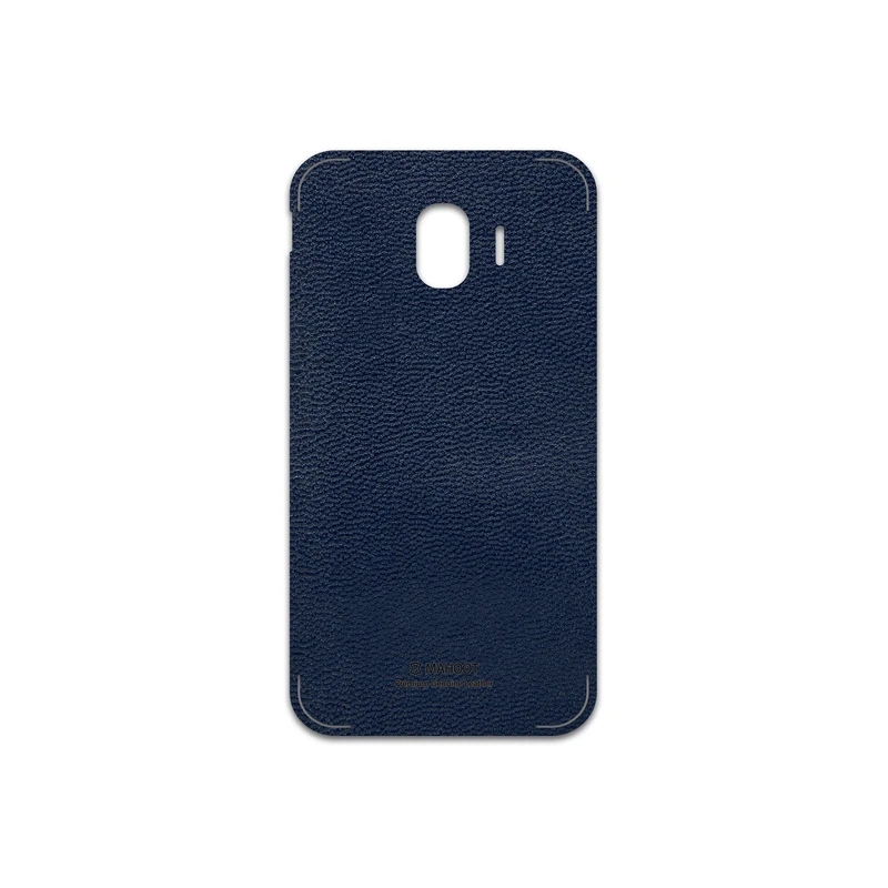برچسب پوششی ماهوت مدل Deep-Blue-Leather مناسب برای گوشی موبایل سامسونگ Galaxy J2 Pro 2018