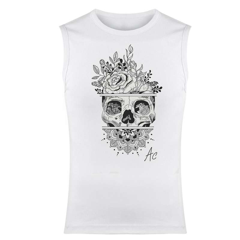 تاپ مردانه مدل اسکلت کد 192 رنگ سفید