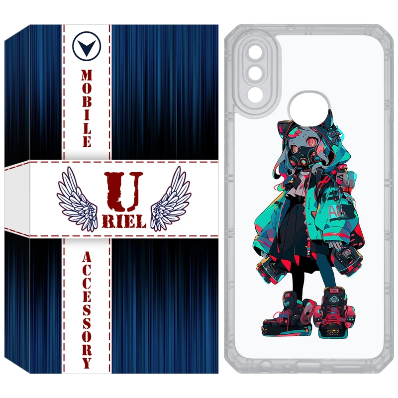 کاور یوریل مدل Clear کد 58 طرح دختر گربه ای مناسب برای گوشی موبایل سامسونگ Galaxy A10S / M10S