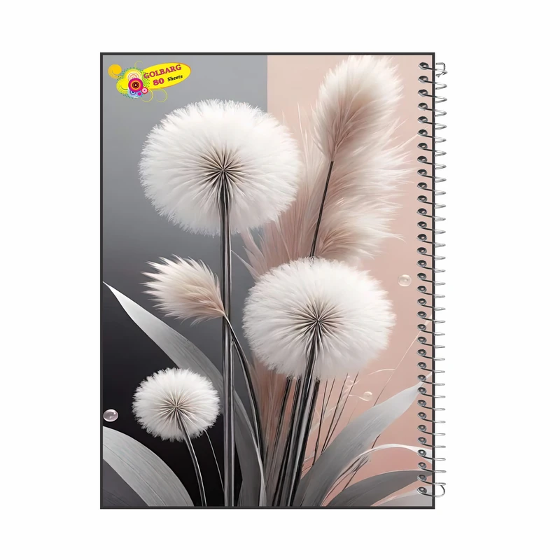 دفتر مشق 80 برگ گلبرگ مدل قاصدک کد 5425