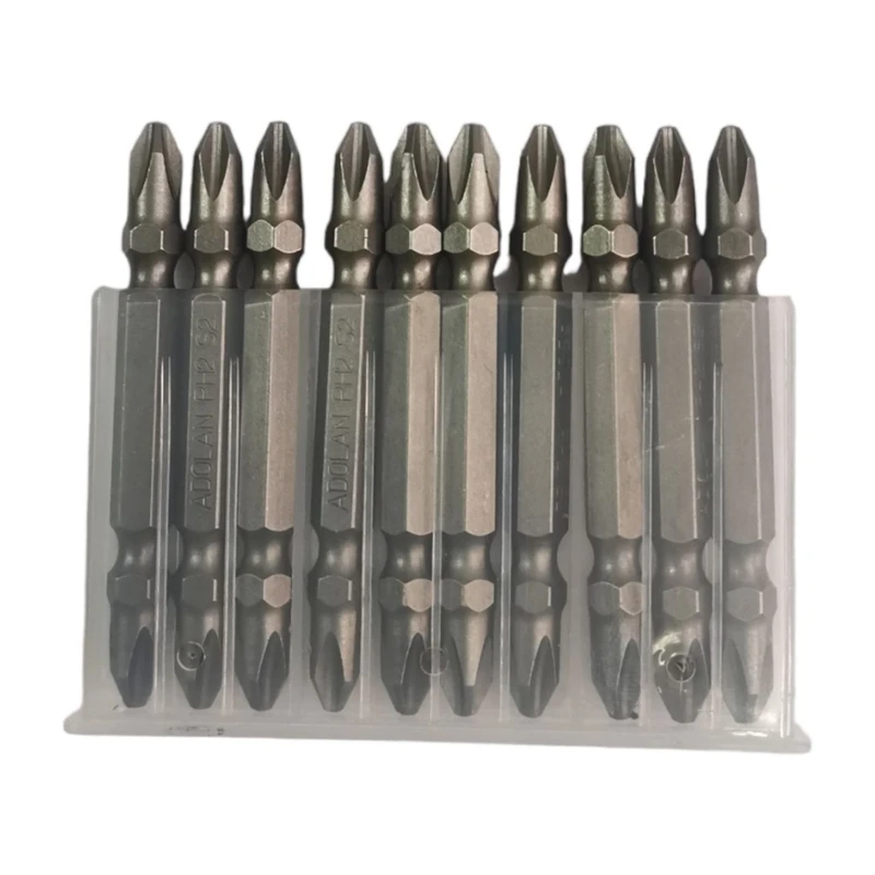 نوک پیچ گوشتی دو سر چهارسو مدل آهنربایی کد 6.5 بسته 10 عددی