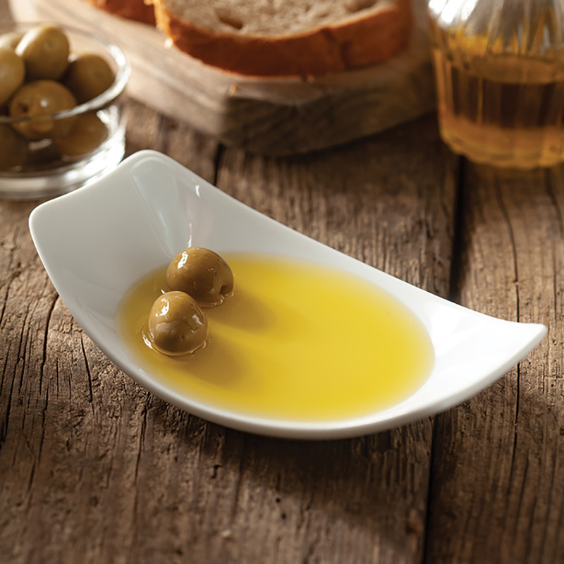 زیتون خوری چینی زرین ایران سری آشپزخانه مدل سفید بسته 6 عددی درجه عالی