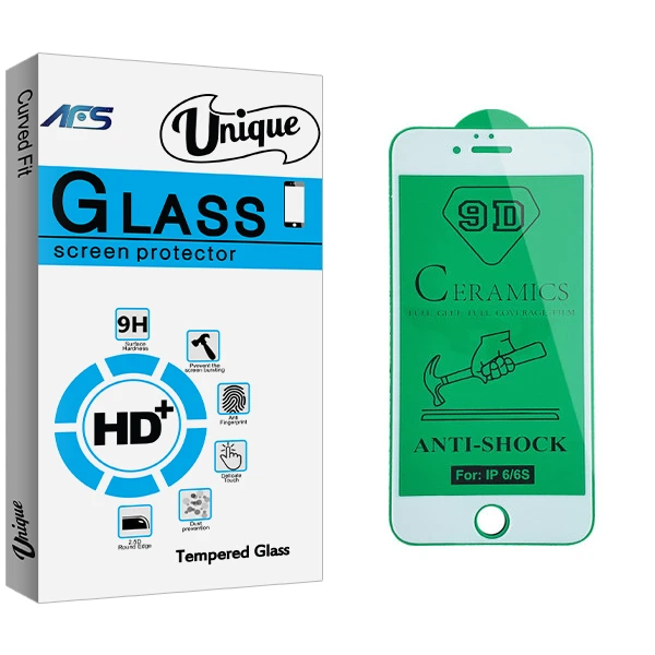 محافظ صفحه نمایش سرامیکی ای اف اس مدل Unique Glass مناسب برای گوشی موبایل اپل iPhone 6