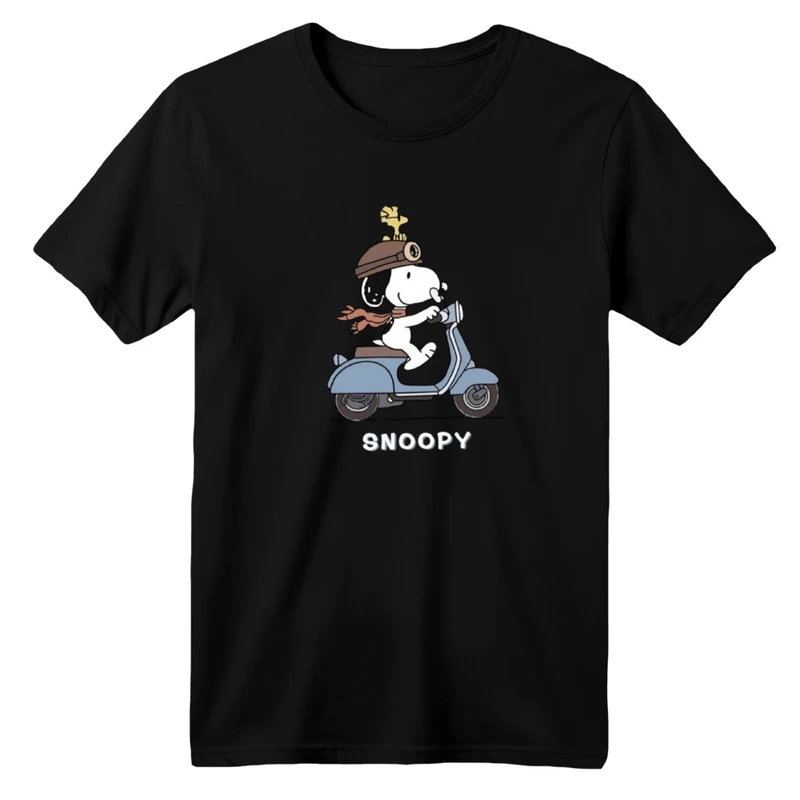 تی شرت آستین کوتاه بچگانه مدل اسنوپی موتور سوار