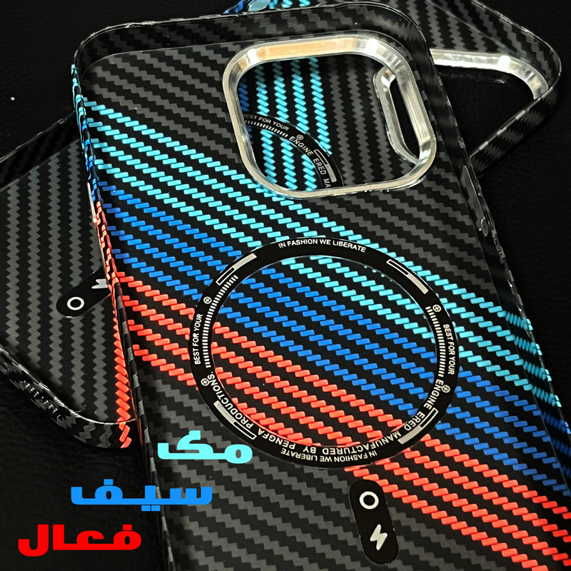 کاور بلو قاب مدل کربن BMWC کد O28 مناسب برای گوشی موبایل اپل iPhone 12 Pro Max