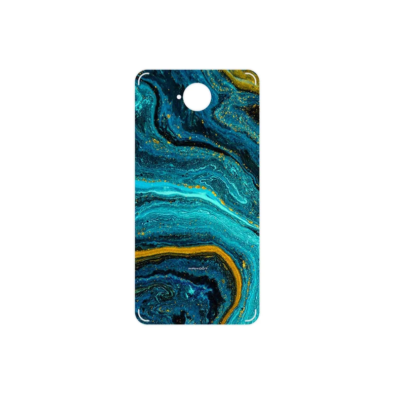 برچسب پوششی ماهوت مدل Turquoise marblewith golden streaks مناسب برای گوشی موبایل مایکروسافت Lumia 650