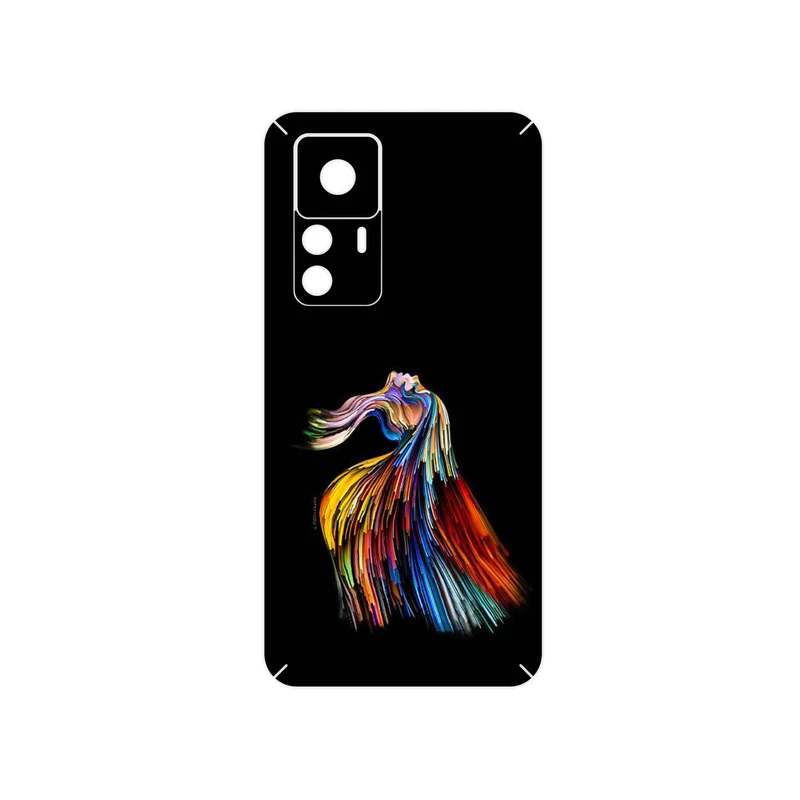 برچسب پوششی ماهوت مدل Rainbow Hair Digital Art مناسب برای گوشی موبایل شیائومی 12T Pro