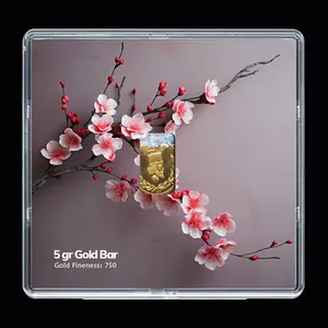 شمش طلا 18 عیار مدوپد مدل گل کد SG-10304