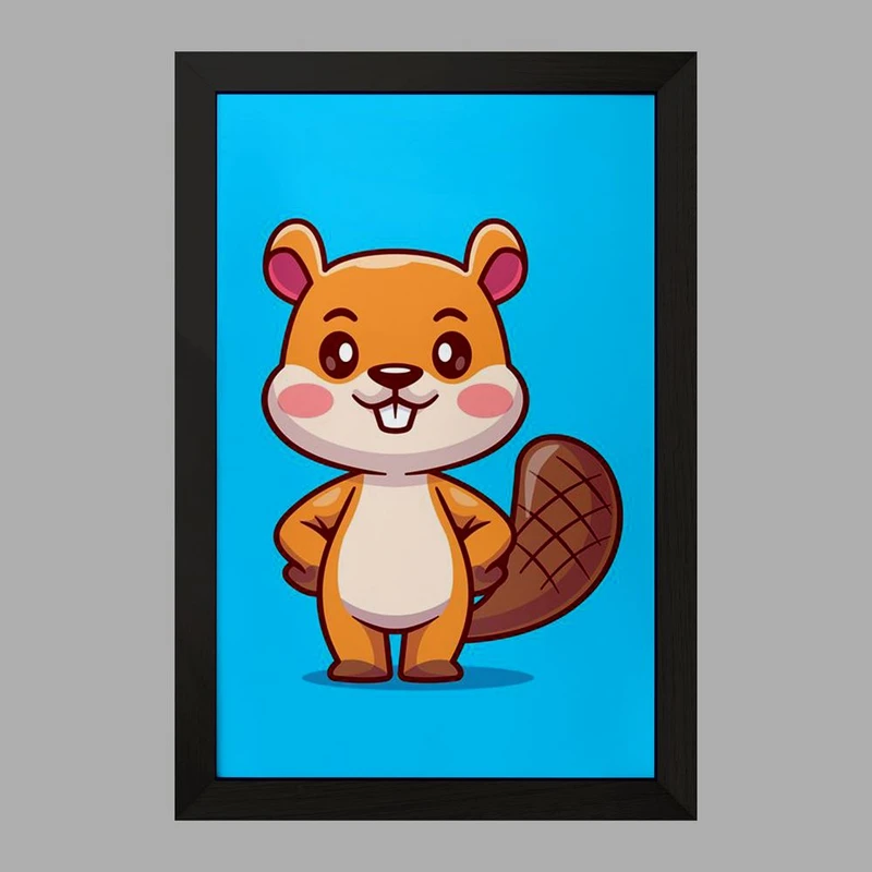 تابلو خندالو مدل حیوانات بامزه سمور کد 29671