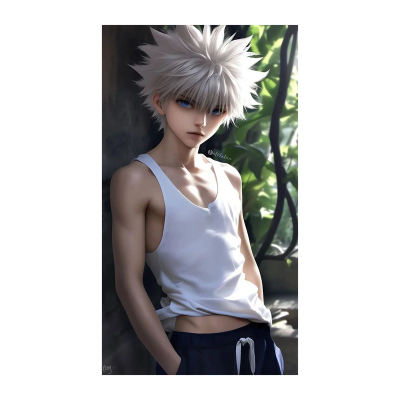 استیکر لپ تاپ و موبایل مدل انیمه طرح هانتار ایکس هانتر کیلوا زولدیک کد 1572