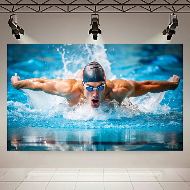 پوستر دیواری طرح شناگر مدل استخر کد AR305395