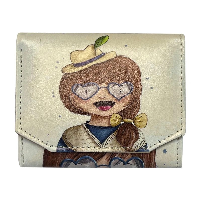 کیف پول دخترانه مدل دختر بانمک کد KZD-0102