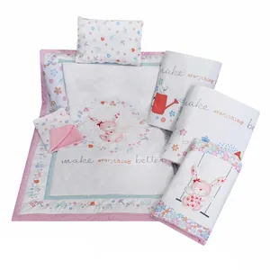 سرویس خواب 7 تکه کودک طرح خرگوش گلدار مدل 2060071