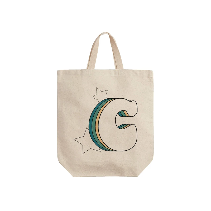 ساک خرید ترمه طراحان ایده مدل حرف C رترو کد cfp2927 - S
