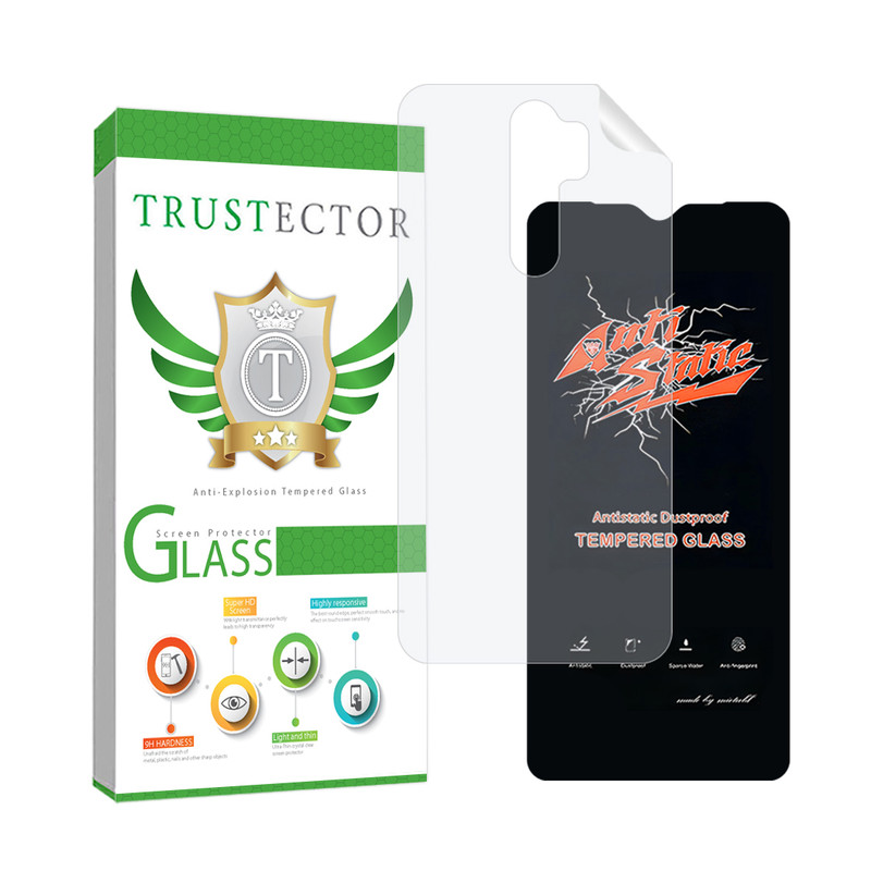 محافظ صفحه نمایش تراستکتور مدل ANTNABKTR مناسب برای گوشی موبایل شیائومی  Redmi Note 8 Pro به همراه محافظ پشت گوشی