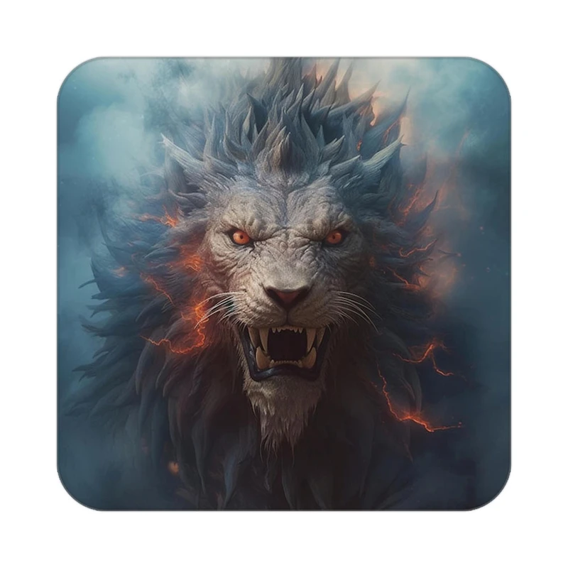 زیر لیوانی کاکتی طرح شیر مدل mp24264